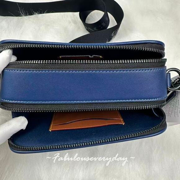 Coach Men's Wyatt Crossbody Bag In Denim/Gunmetal/Denim/Deep Blue CBG14 NWT - Picture 6 of 9